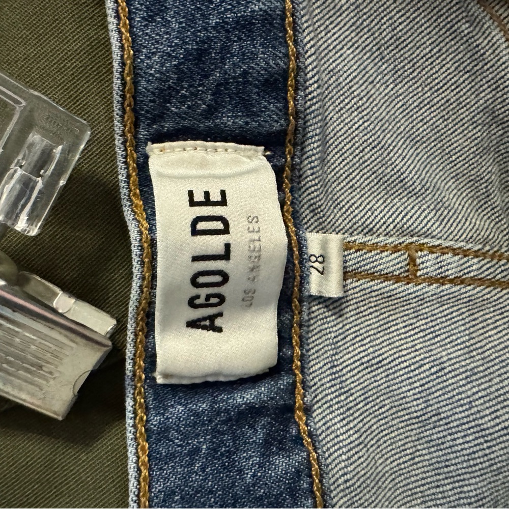 Agolde Women's Riley Blue Jeans - Picture 4 of 5